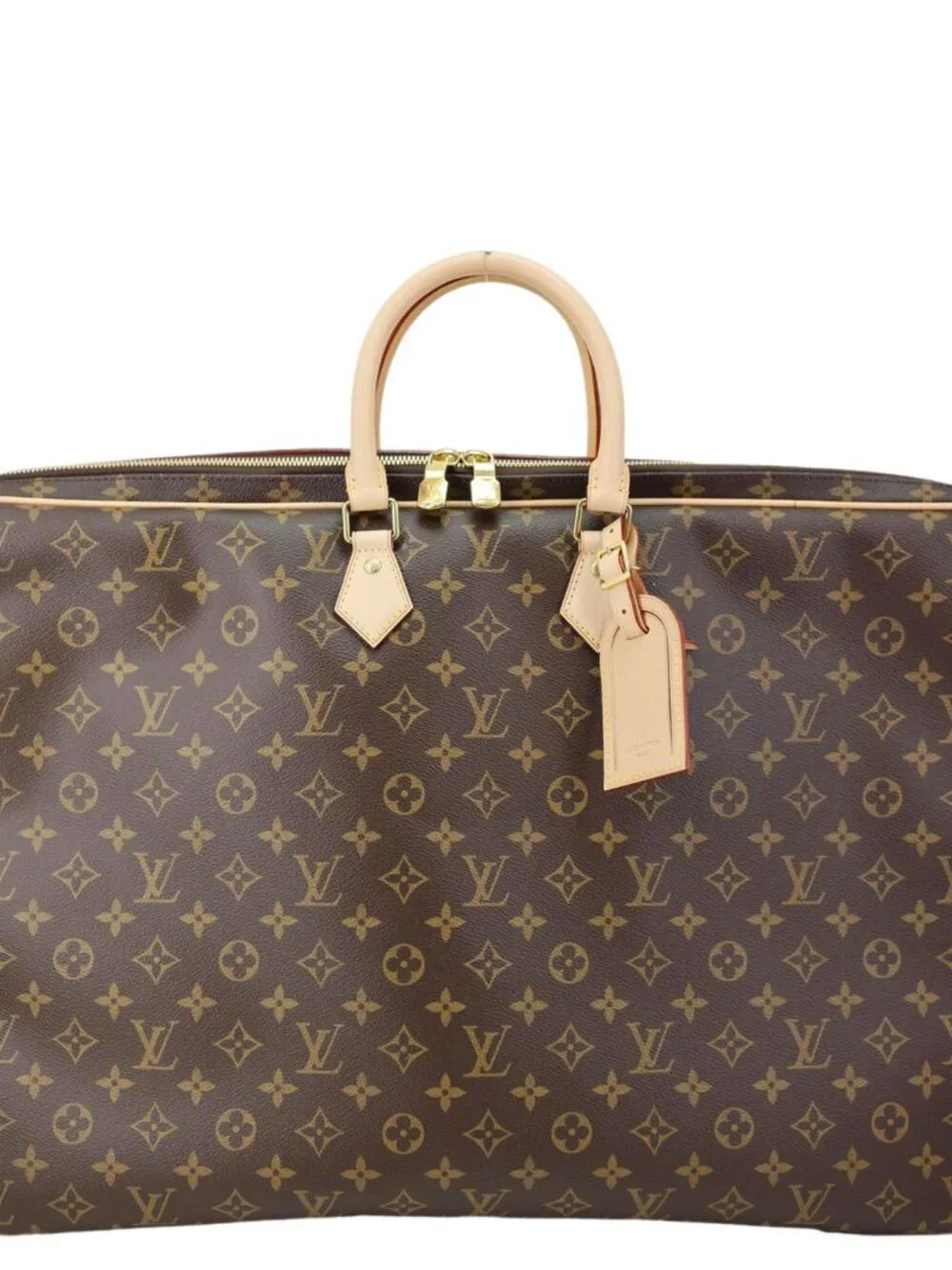 Louis Vuitton 2 Hangers Monogram Canvas Garment Cover Bag Brown